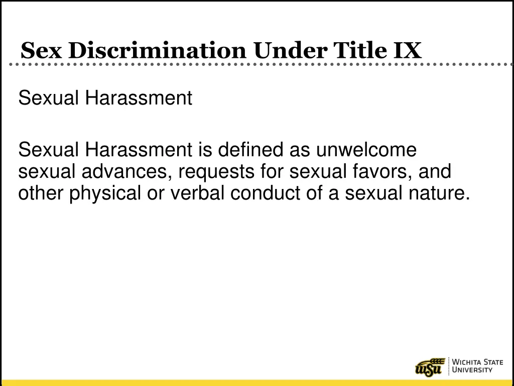 sex discrimination under title ix