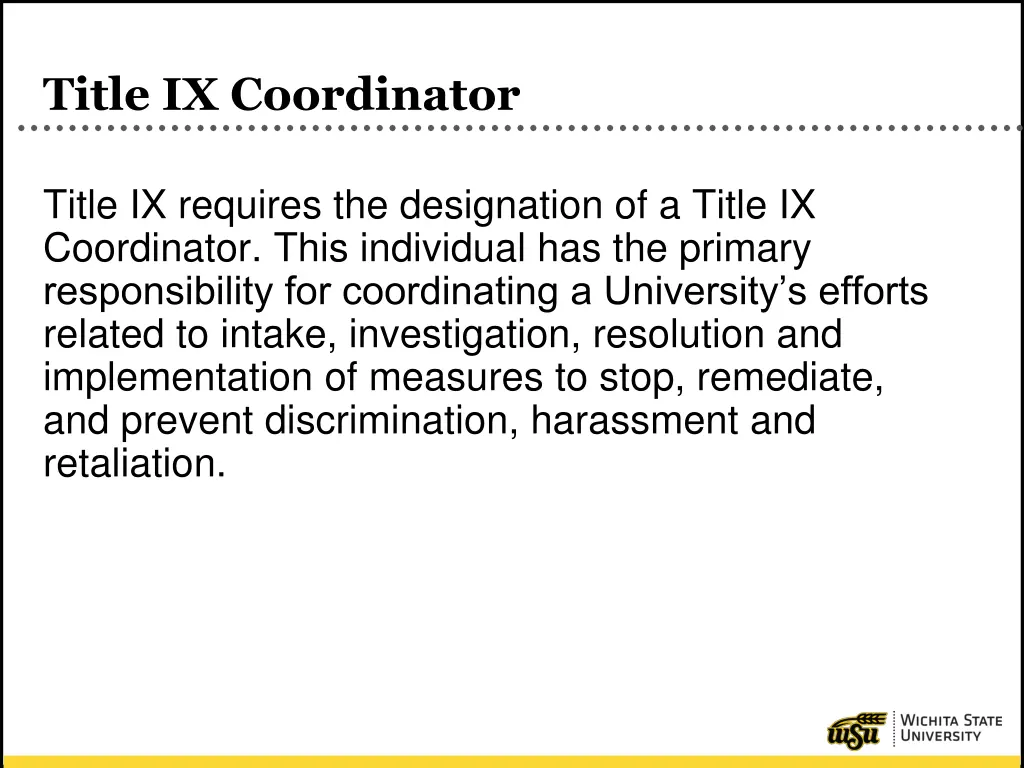 title ix coordinator