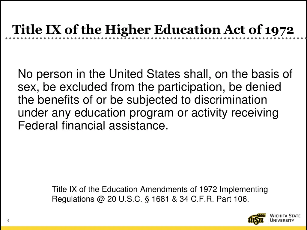 title ix of the higher education act of 1972