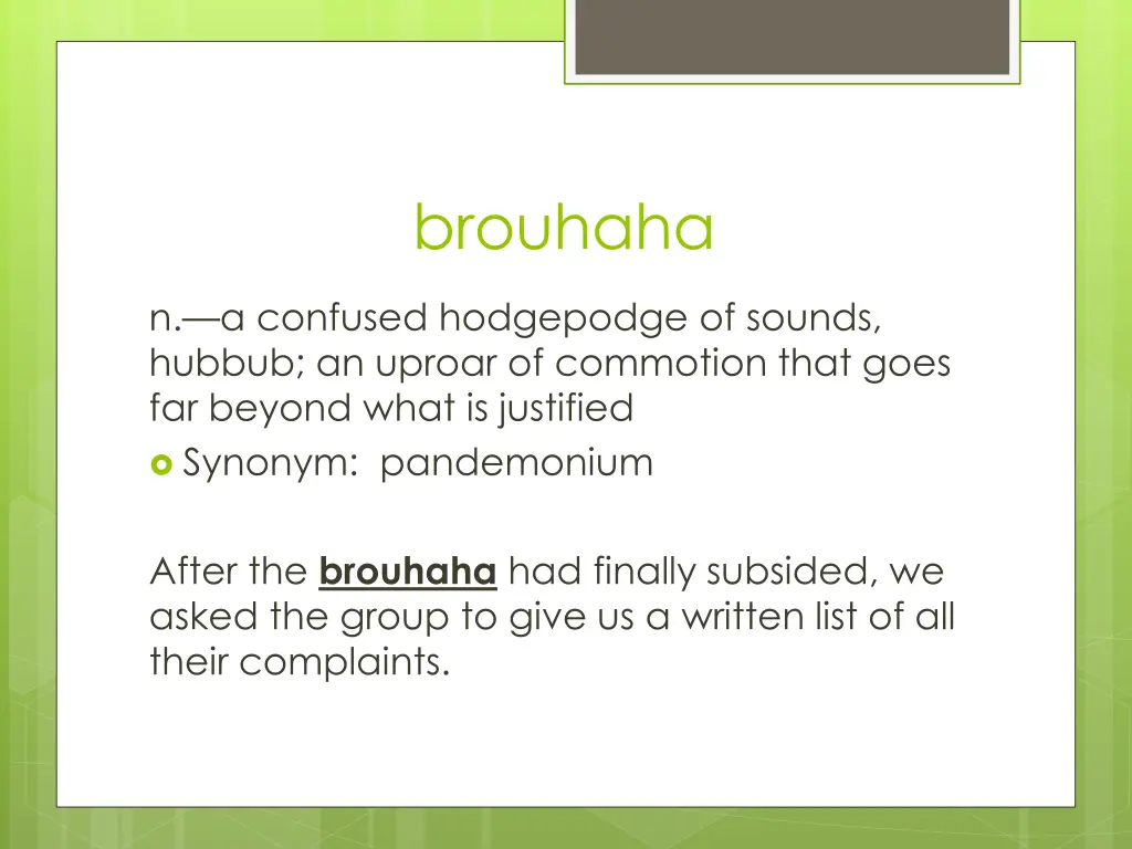 brouhaha