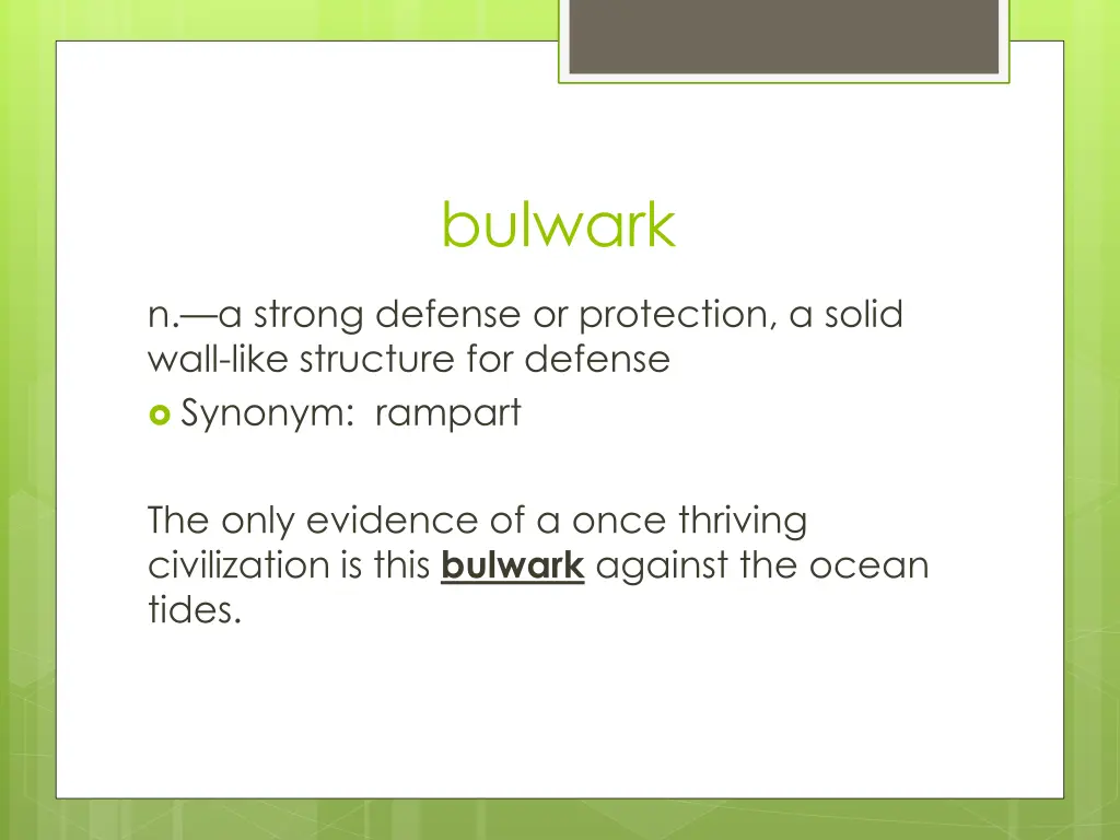 bulwark