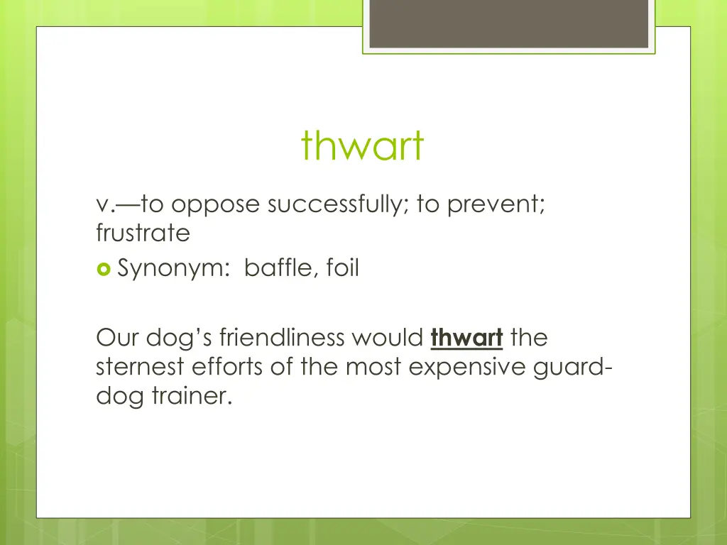 thwart