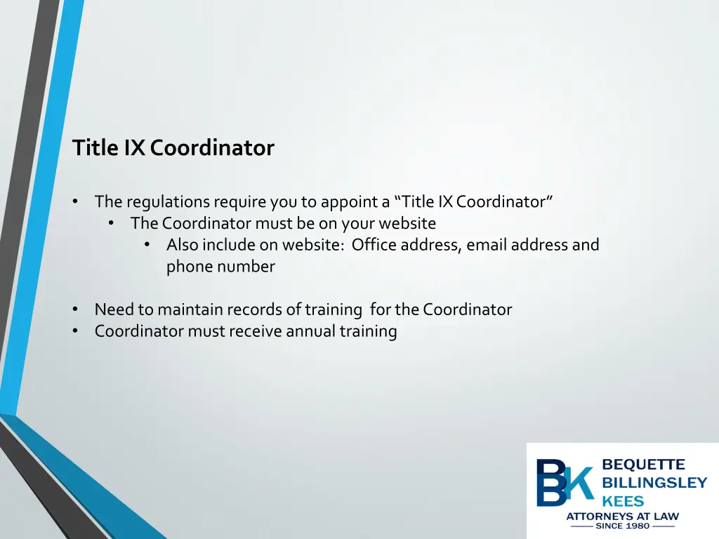 title ix coordinator