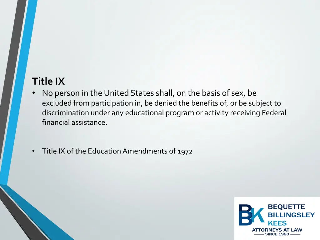 title ix no person in the united states shall