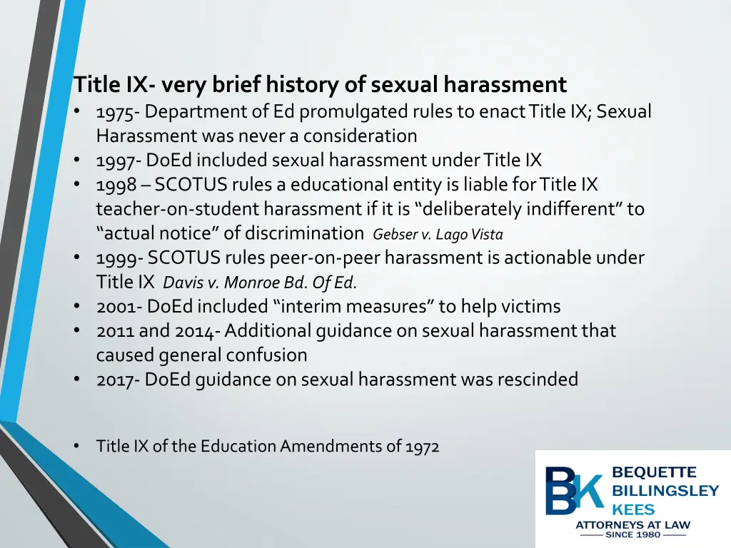 title ix very brief history of sexual harassment