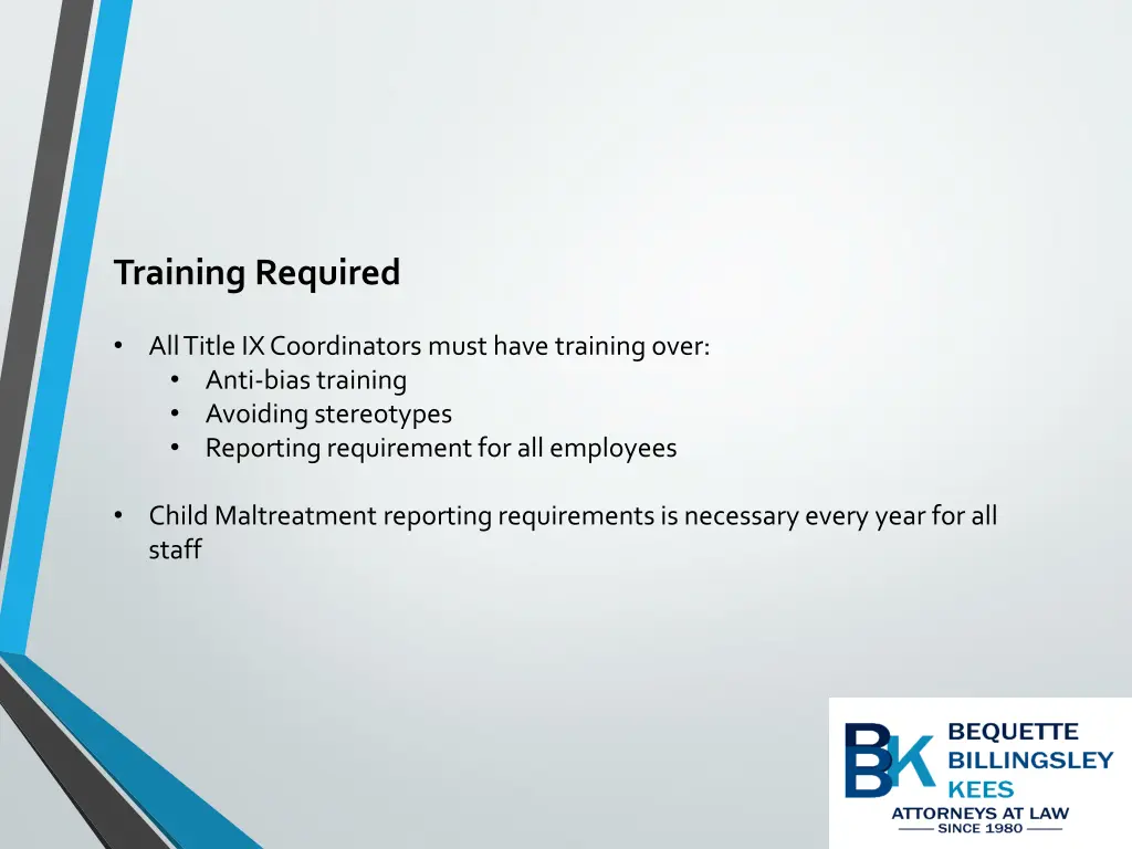 training required