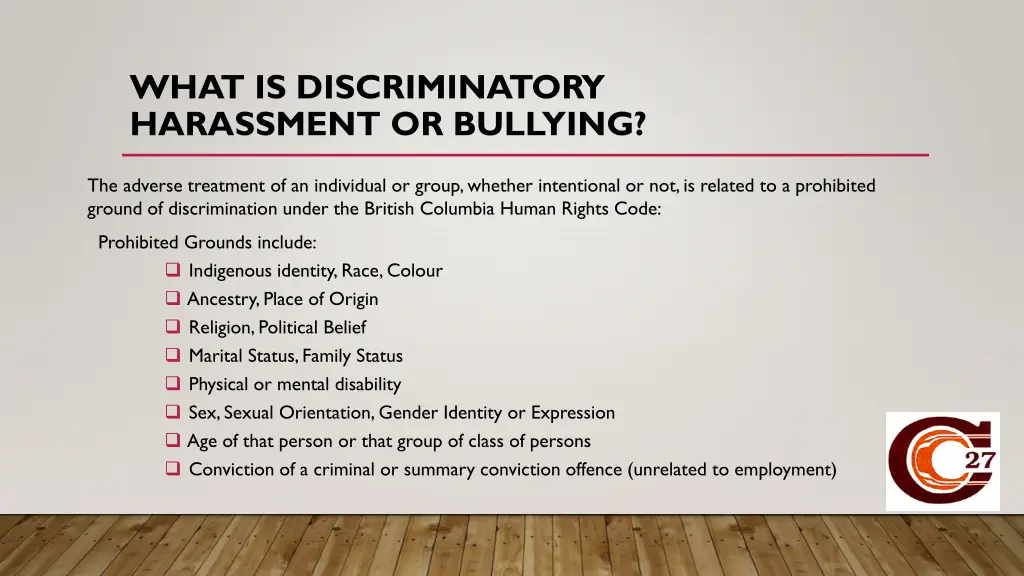 what is discriminatory harassment or bullying