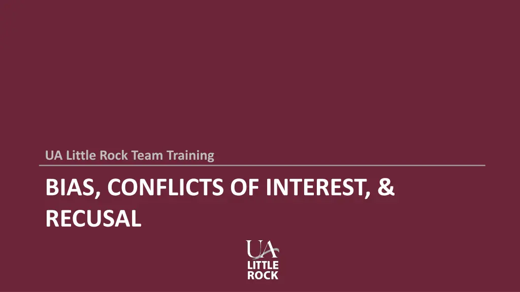 ua little rock team training