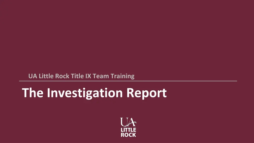 ua little rock title ix team training 2