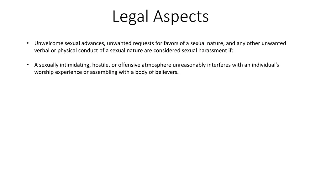 legal aspects