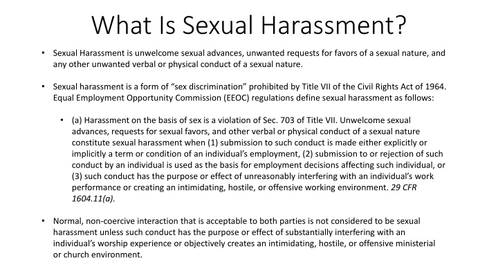 what is sexual harassment