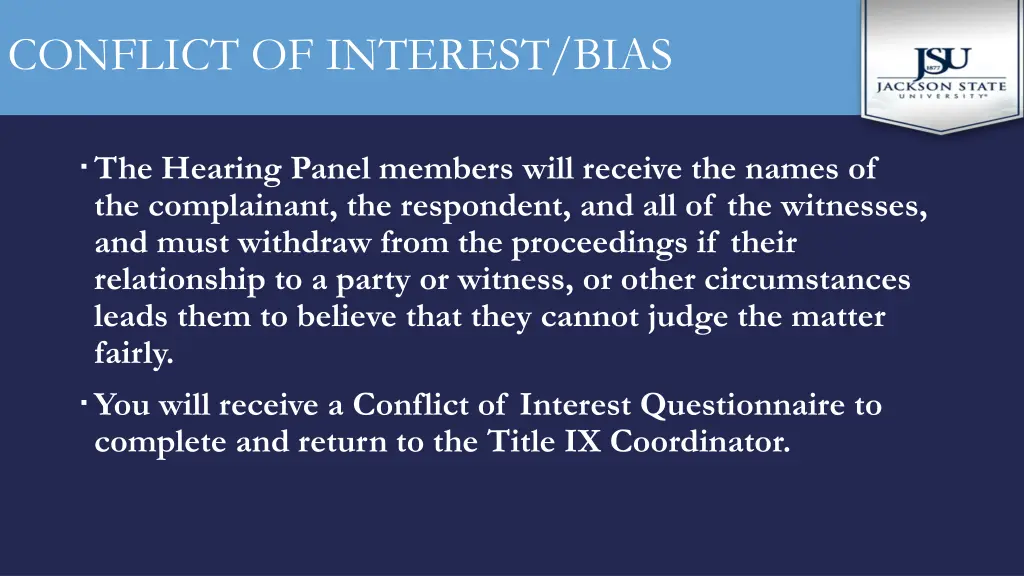 conflict of interest bias