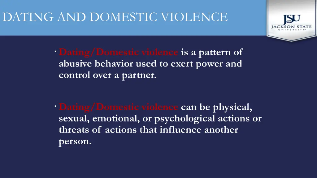 dating and domestic violence