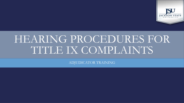 hearing procedures for title ix complaints