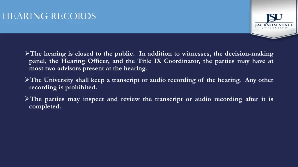 hearing records