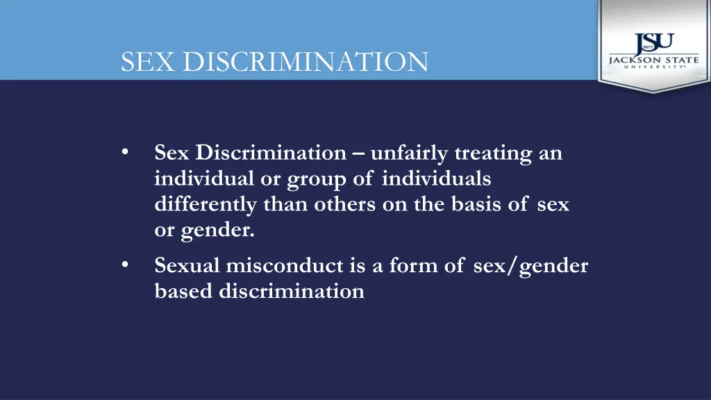 sex discrimination