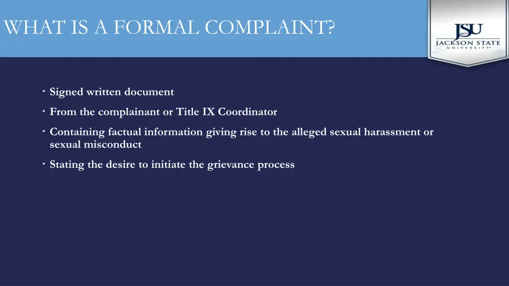 what is a formal complaint