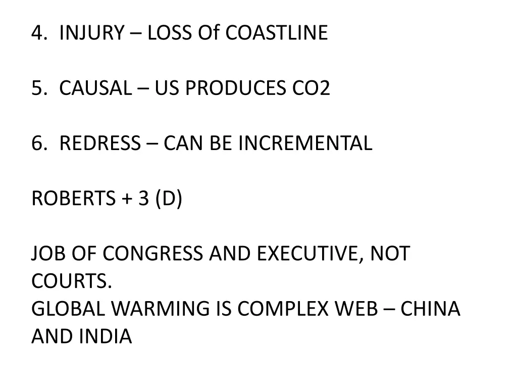 4 injury loss of coastline