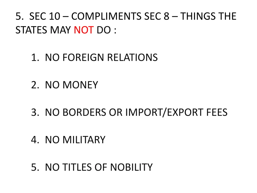 5 sec 10 compliments sec 8 things the states