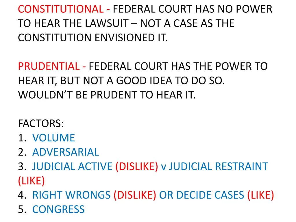 constitutional federal court has no power to hear