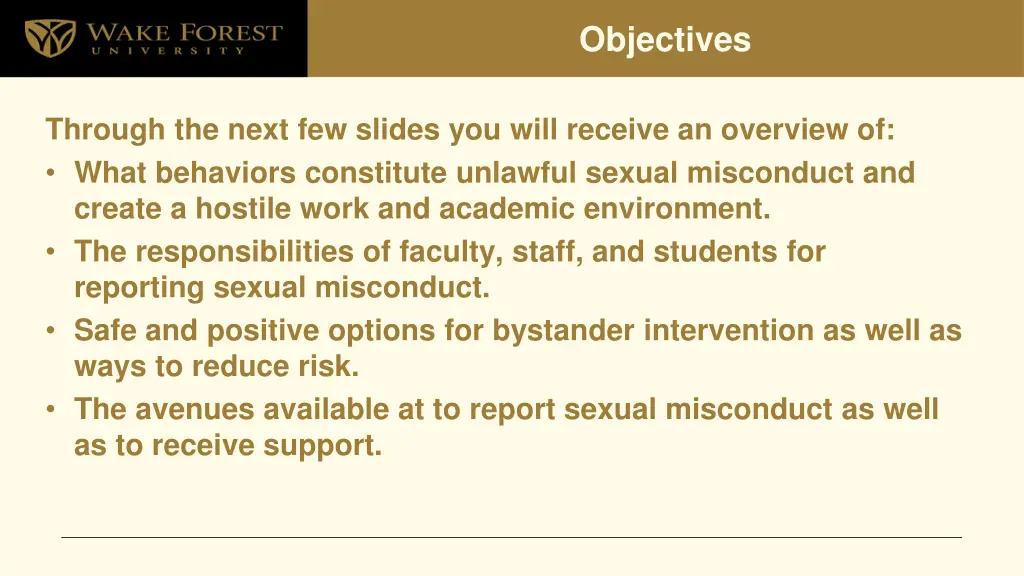 objectives