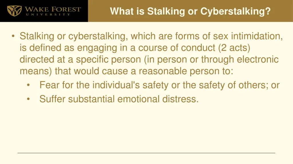 what is stalking or cyberstalking