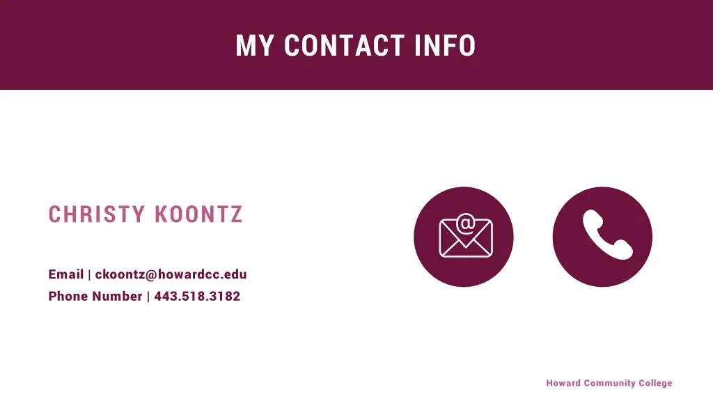 my contact info