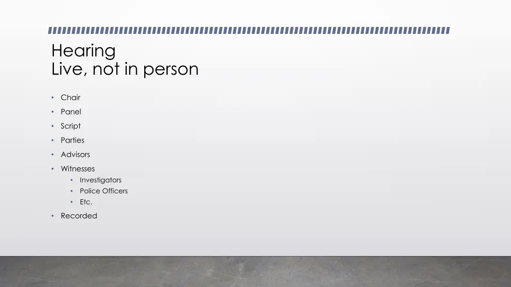 hearing live not in person