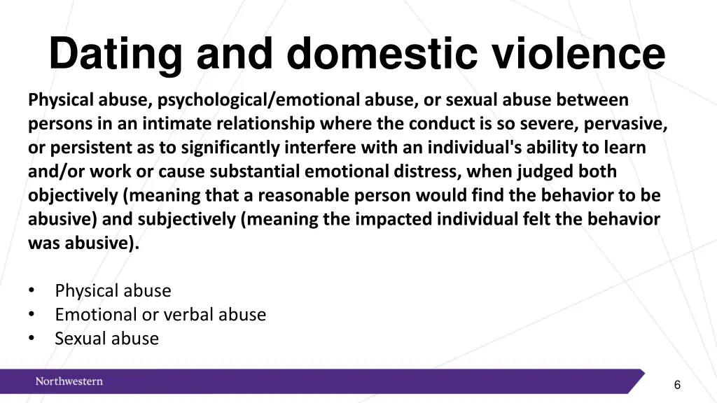 dating and domestic violence