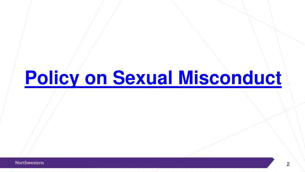 policy on sexual misconduct