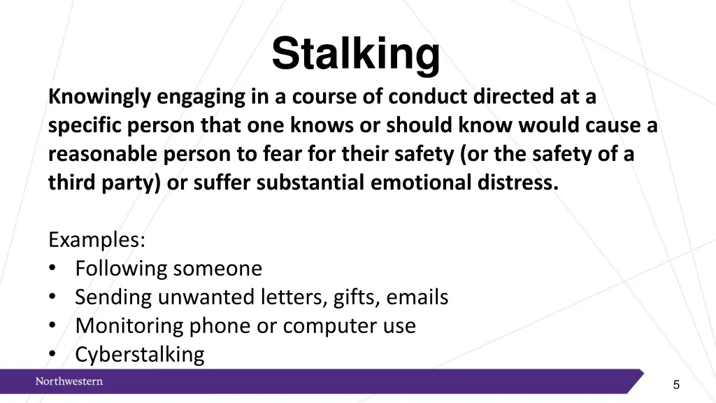 stalking