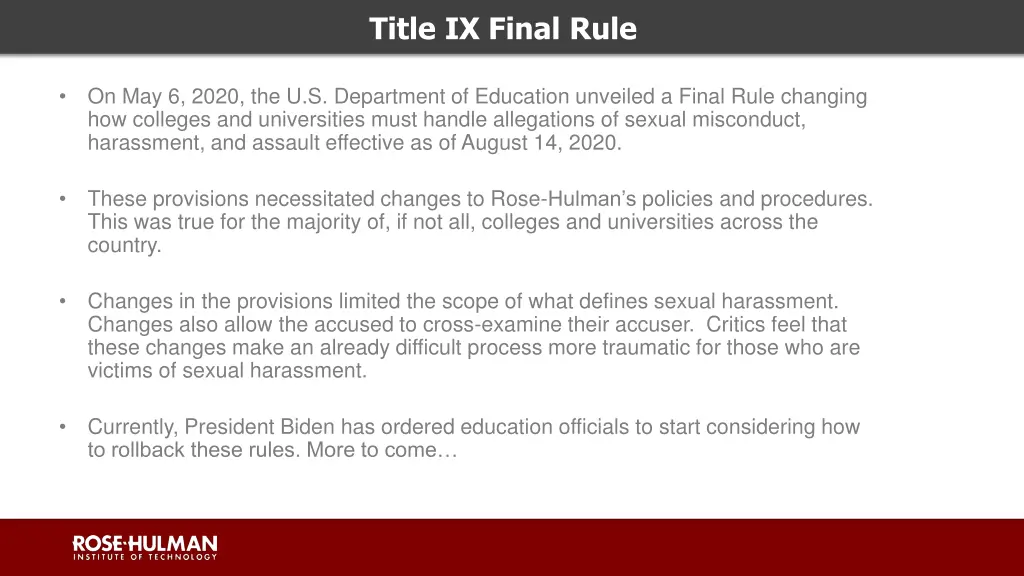 title ix final rule