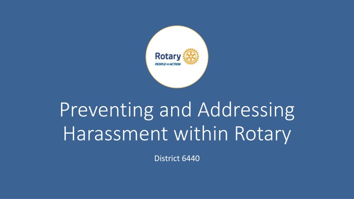 preventing and addressing harassment within rotary