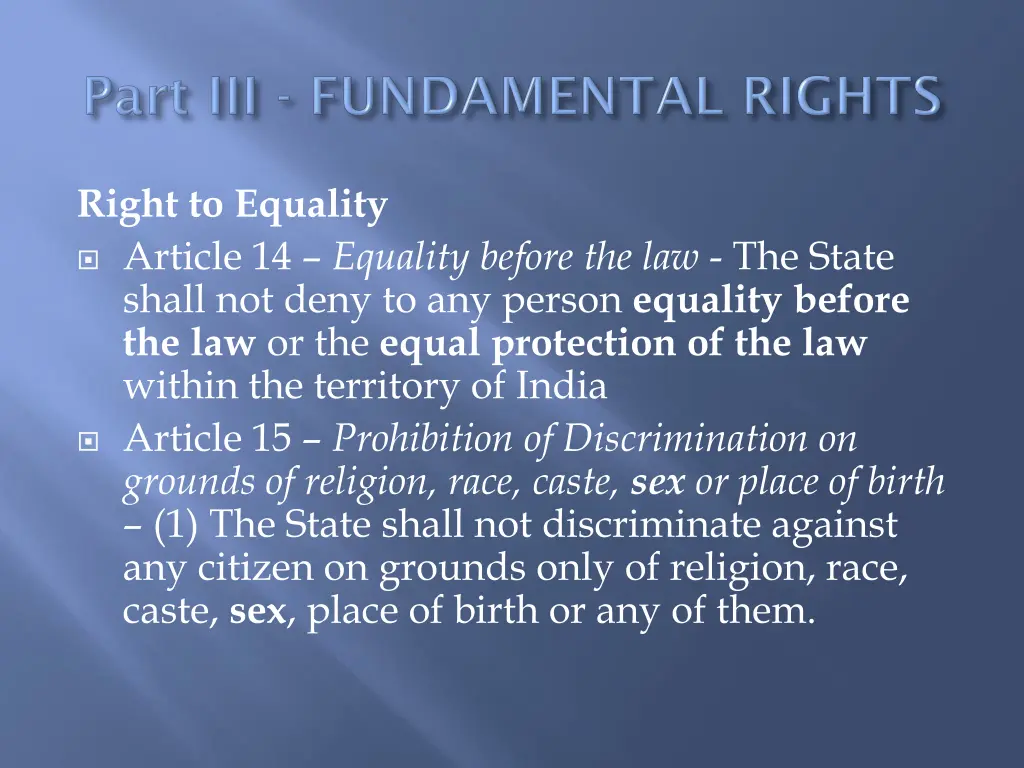 right to equality article 14 equality before