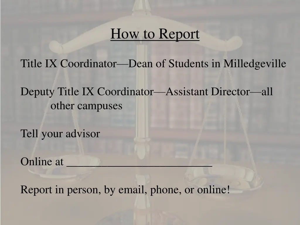 how to report