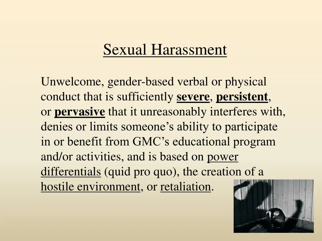 sexual harassment