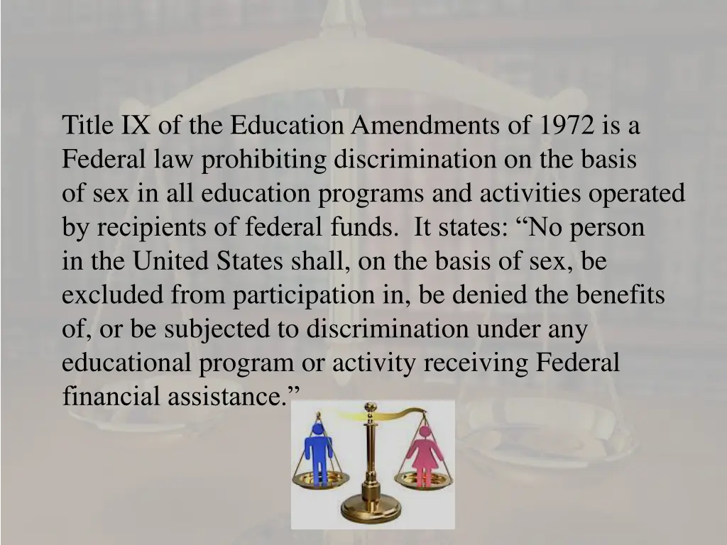 title ix of the education amendments of 1972