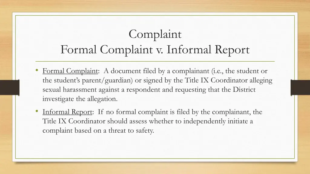 complaint