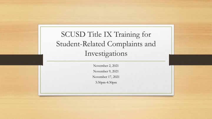 scusd title ix training for student related