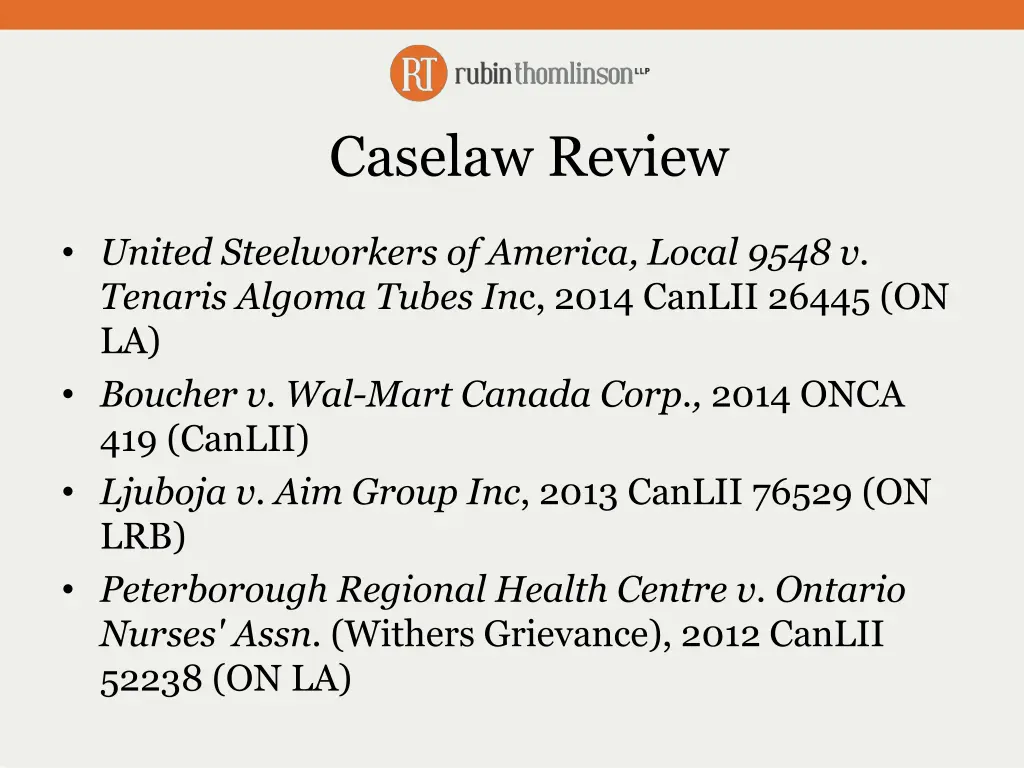 caselaw review