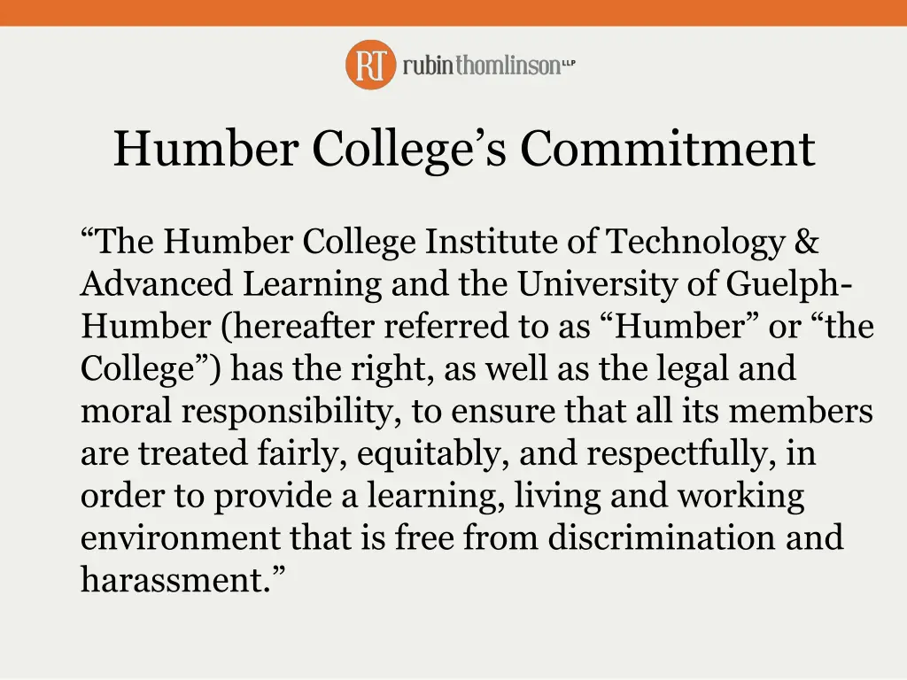 humber college s commitment