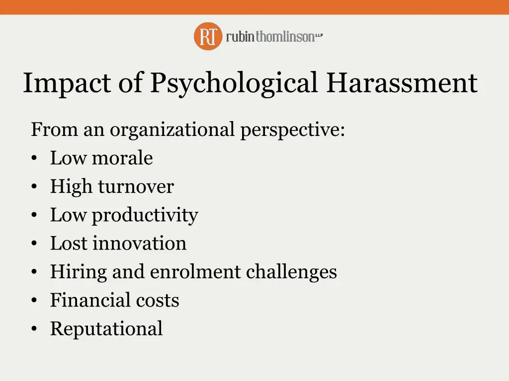 impact of psychological harassment 1