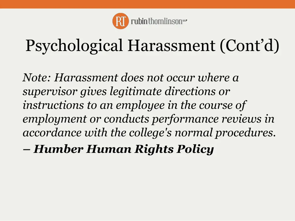 psychological harassment cont d 2