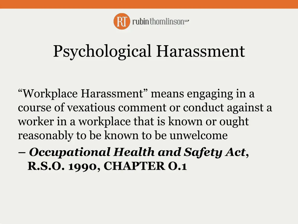 psychological harassment