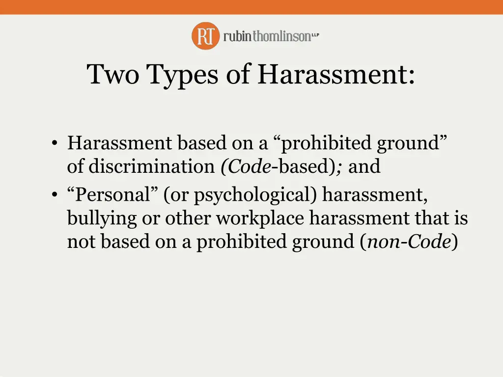 two types of harassment