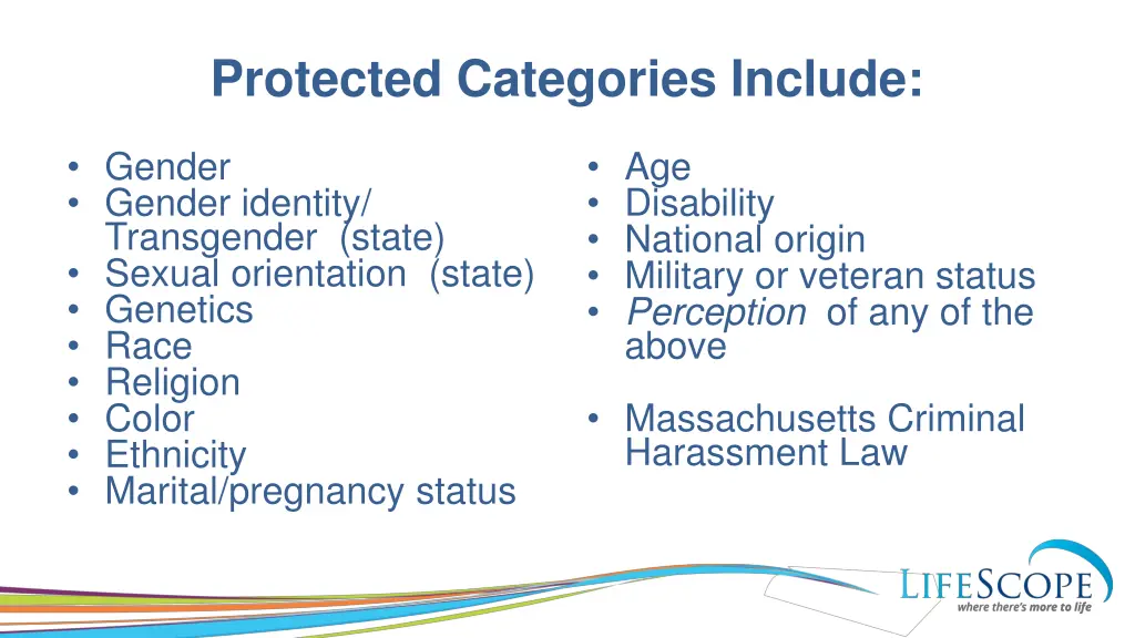 protected categories include