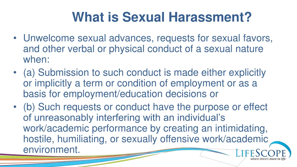 what is sexual harassment