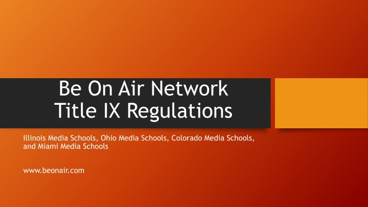 be on air network title ix regulations