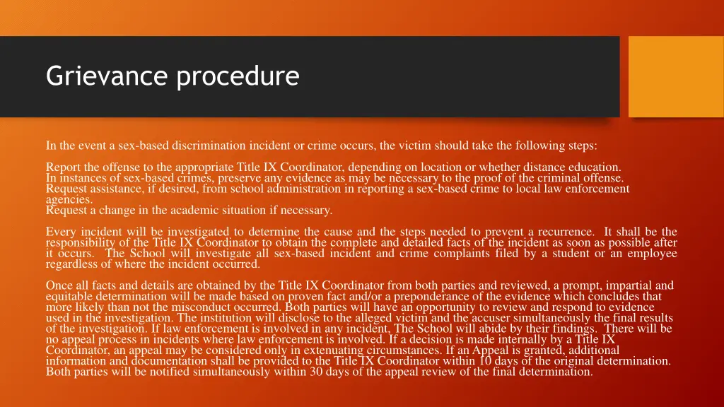 grievance procedure