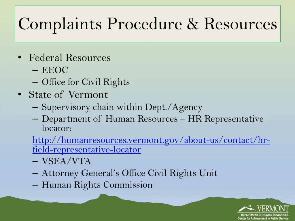 complaints procedure resources